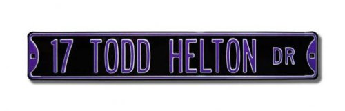 Buy Authentic Street Signs Colorado Rockies 17 Todd Helton DR Street Sign by Authentic Street Signs
