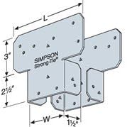 Simpson Strong Tie #AC6Z-WEST 6x6 Twin Post Cap Z-Max