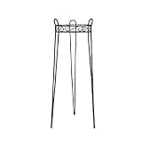 CobraCo SCBPS1030-B Canterbury 30-Inch Black Scroll Top Plant Stand