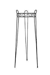 CobraCo SCBPS1030-B Canterbury 30-Inch Black Scroll Top Plant Stand