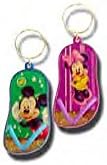 Disney Mickey and Minnie Mouse Sandal Key Chain Set of 2