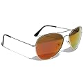 Tedd Haze Pilotenbrille gold verspiegelt mit Brillen Beutel