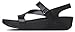FitFlop Womens The Skinny Black Leather Sandals 7 US