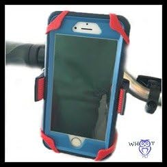 WHOOT Best Universal Bike Phone Mount Holder. Fits Any iPhone, Samsung Galaxy, Nokia, Motorola, Handlebar or Motorcycle Compatible Cradle