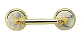 Phylrich KMB50_SF4 Polished Gold with Polished Nickel Valencia White Marble Tissue Paper Holder from