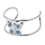 925 Sterling Silver Solar Blue Jeweled Butterfly Toe Ring