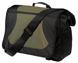 Upscale Polyester Midcity Messenger Duffle Bag - Olive/Black