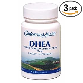 California Health DHEA, 25mg, 60 Capsules (Pack of 3)