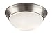 Trans Globe Imports 57704 BN Traditional Two Light Flushmount from Bolton Collection in Pwt, Nckl, B/S, Slvr. Finish, 14.00 inches, 14", Brushed Nickel