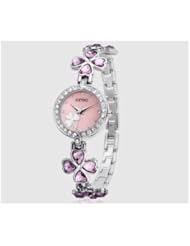 Kungfu Tea Four-leaf Clover Fashion Waterproof Womens Watch (Black)