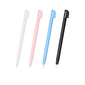 DS Lite 4 Color Stylus Pen Pack - White, Black, Blue & Pink