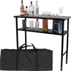 Deluxe Metal Portable Bar Table w/ Carrying Case