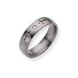 Titanium and Diamond, 6mm Cross Band