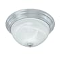 Thomas Lighting SL8695-78 Linear - Three Light Flush Mount, Brushed Nickel Finish with Etched Alabaster Glass