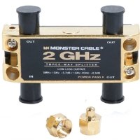 Two Gigahertz Low-Loss RF Splitters for TV & Satellite MKII - 3 Way 2 GigaHertz RF Splitter