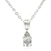 Sterling Silver Oval-Shaped Aquamarine Pendant, 18.5"