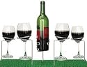 Handy Helper 4 wine glass holders and 1 wine bottle holder