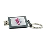 Centon DataStick Keychain MLB Minnesota Twins Edition - USB flash drive - 4 GB - Hi-Speed USB - silver