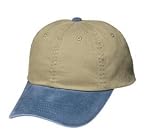 NEW Port Authority - 2-Tone Garment Dyed Cap Khaki/SteelBlu-OSFA