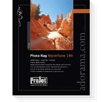 ProJet Elite Picture Rag 190gsm Warm Tone - Dual Sided - Smooth Matte Surface - Archival Fine Art Inkjet Paper - 11