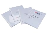 CE thermal binding covers with clear front and white semi gloss back, 4mm spine, BOX of 100