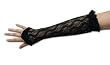 SALE Lace Long Fingerless Gloves Sleeve with Ruffles in White, Ivory or Black