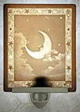 Man in the Moon Lithophane Porcelain Night Light