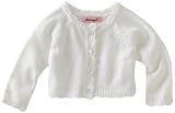 Pink Angel Baby-girls Newborn Four Button Sweater, White, 3-6 Months