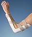 Rolyan Pre-Formed Posterior Elbow Splint Large, Humerus Circ.: 11'-13 1/3' (28-34cm) Positions the elbow in 90° of elbow flexion. For use following epicondylectomy, humeral/forearm fractures, nerve repairs, trauma and other orthopedic conditions where 90° of elbow flexion is desired. Made from Polyform splinting material and pre-cushioned with ¼' (6.4mm) polycushion padding for optimal comfort. All straps included. Measure circumference at the mid-point of the humerus.Product photo may not exactly match the product offered for sale. Please refer to the product description.
