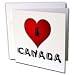 SmudgeArt Canada Art Designs - I Love Canada - 2 - Greeting Cards-6 Greeting Cards with envelopes