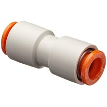SMC KQ2H09-00A PBT Push-to-Connect Tube Fitting, Straight Union, 5/16" Tube OD