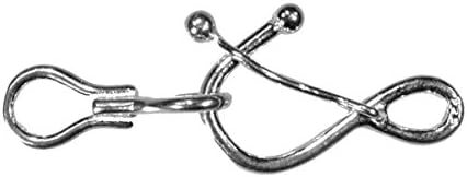 3 Compression Hook and Eye Clasps Improved Sterling Silver 1 inch (3)