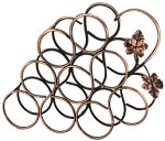 Old Dutch International 9-Bottle Antique Copper Grape Wine Rack