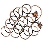 Old Dutch International 9-Bottle Antique Copper Grape Wine Rack by Old Dutch