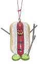 Hot Dog In A Bun Christmas Ornament