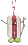 Hot Dog in a Weiner Bun Christmas Ornament