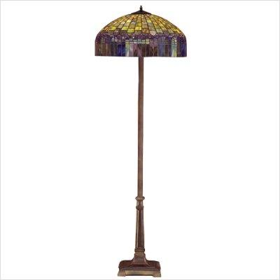 Meyda Tiffany 31120 Floor Lamp, Mahogany Bronze Finish with Amber Plum