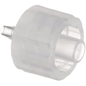 Value Plastics MTLL210-6  Male Luer Integral Lock Ring to 200 Series Barb, 1/16" (1.6 mm) ID Tubing, Natural Polypropylene, (25-Pack)