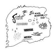 Nail Master 3 Stencil Shield Freehand Shapes II