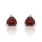 100% Genuine Nature Garnet 925 Silver Platinum Plating Studs Earrings Small But High Quality Gem Fine Jewellery