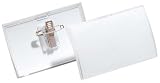 Produkt-Bild: Durable 821119 Namensschild CLICK FOLD, mit Kombiklemme, PP-Folie, 75 x 40 mm, 25 St&uuml;ck