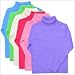 Girls Solid Ribbed Turtleneck