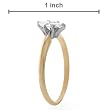 Solitaire Ring With Genuine Marquise Cut Clean Diamond in 14K Yellow Gold - Certificate Available.