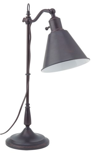 OTT-LITE VisionSaver Plus Carolina Table Lamp, Antique Bronze