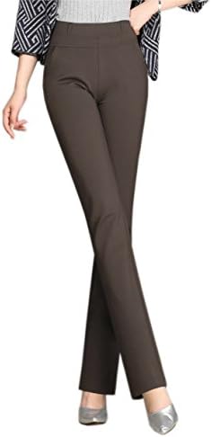 Autumn/Winter Women's High Waist Dress Pants Curvy-Fit Trousers 6 Colors Size 27-34 (27, Camel)
