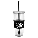 NHL San Jose Sharks 22 Ounce Insulated Tumbler with Rubber Sleeve and Stir Straw