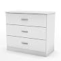 South Shore Furniture, Smart Basics Collection, 3 Drawer Chest, Pure White