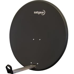 80cm Satgear Off White Satellite Dish for Polsat, Hotbird, Eurosat, Astra 1 & 2 and Other European Satellites