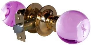Krystal Touch of New York 3073BPA Pink Ribbon Passive Doorknob, 2.5-Inch, Brass