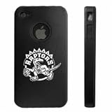 Apple iPhone 4 4S 4G Black Aluminum & Silicone Case Toronto Raptors